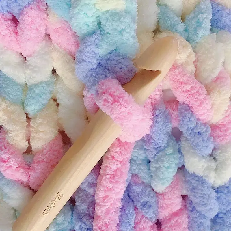 Yarn Craftsman 0.05S/1 Polyester Yarn Extra Thick 2cm Iceland Yarn DIY Blanket Thread 250g ball