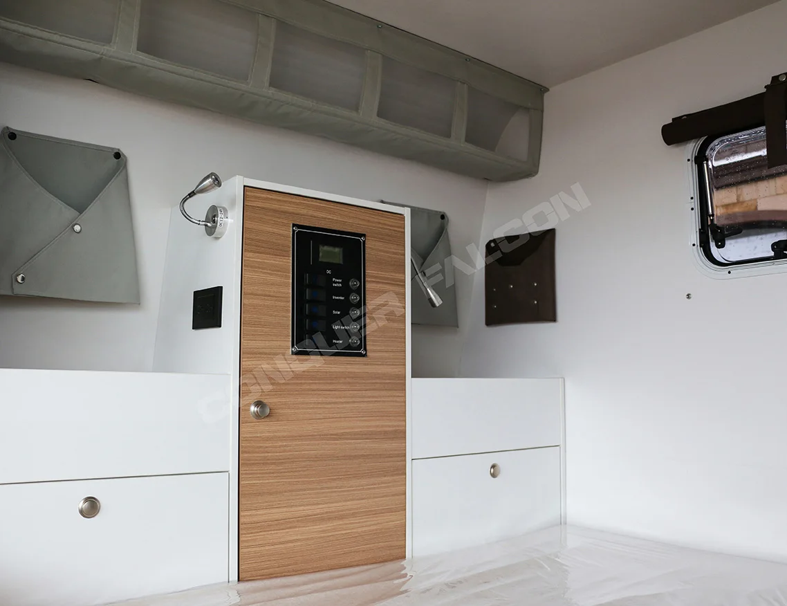 Mini Lightweight Teardrop Camper Trailer Easy to Tow  for Outdoor Camping Sleeps 2