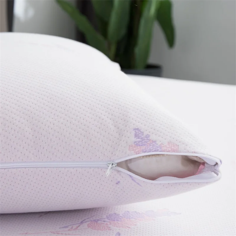 Waterproof Lavender Jacquard Bed Bug Pillow Case Protector Pillow Water Proof Cover with Zipper