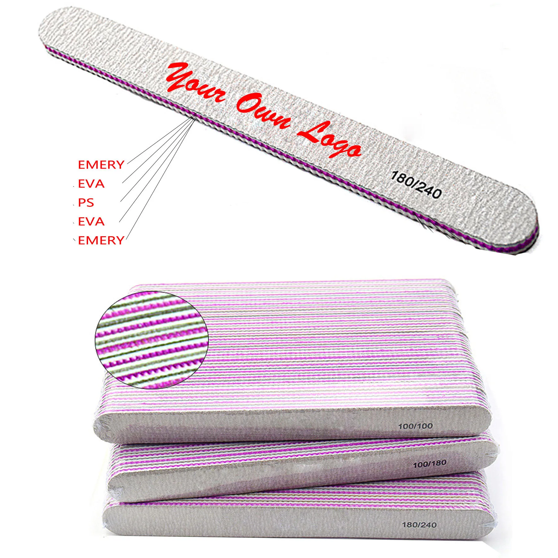 100/180 г., низкий минимальный заказ, индивидуальный логотип, Эва, одноразовые печатные доски, инструменты для маникюра, пилки для ногтей