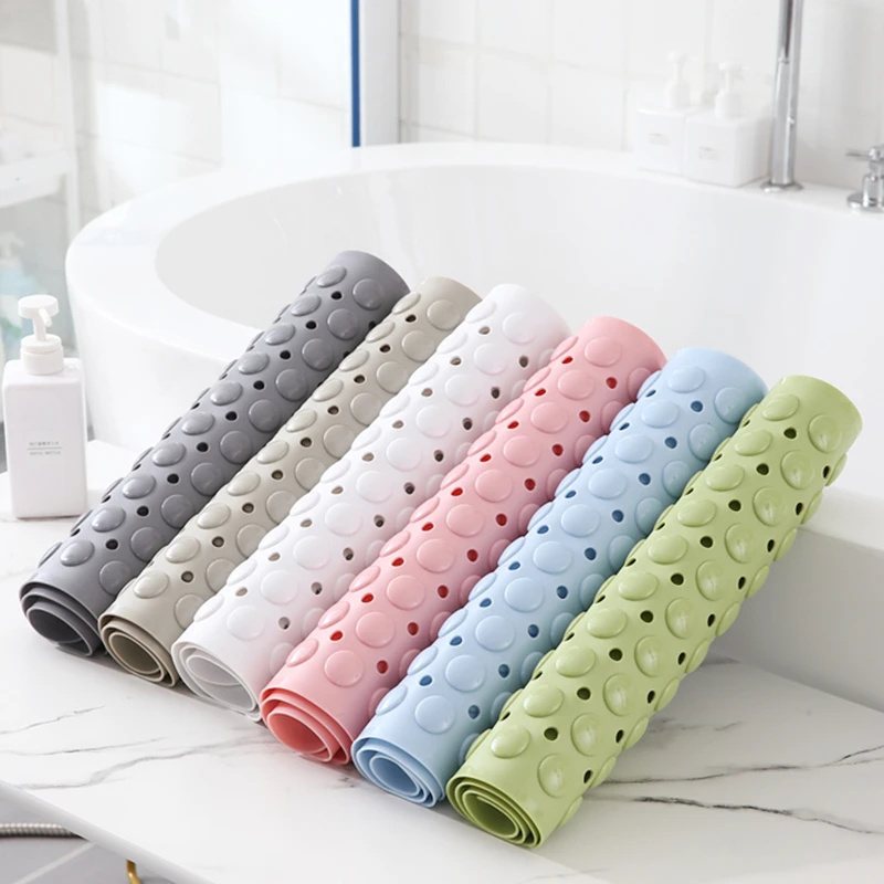 70x38cm Rectangular Shape Dots Design Shower Mat PVC Anti-slip Bathroom Massage Mat Non Slip Shower Mat