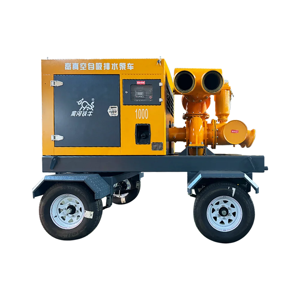 High efficiency and low noise diesel engine mobile power generation flood control pump