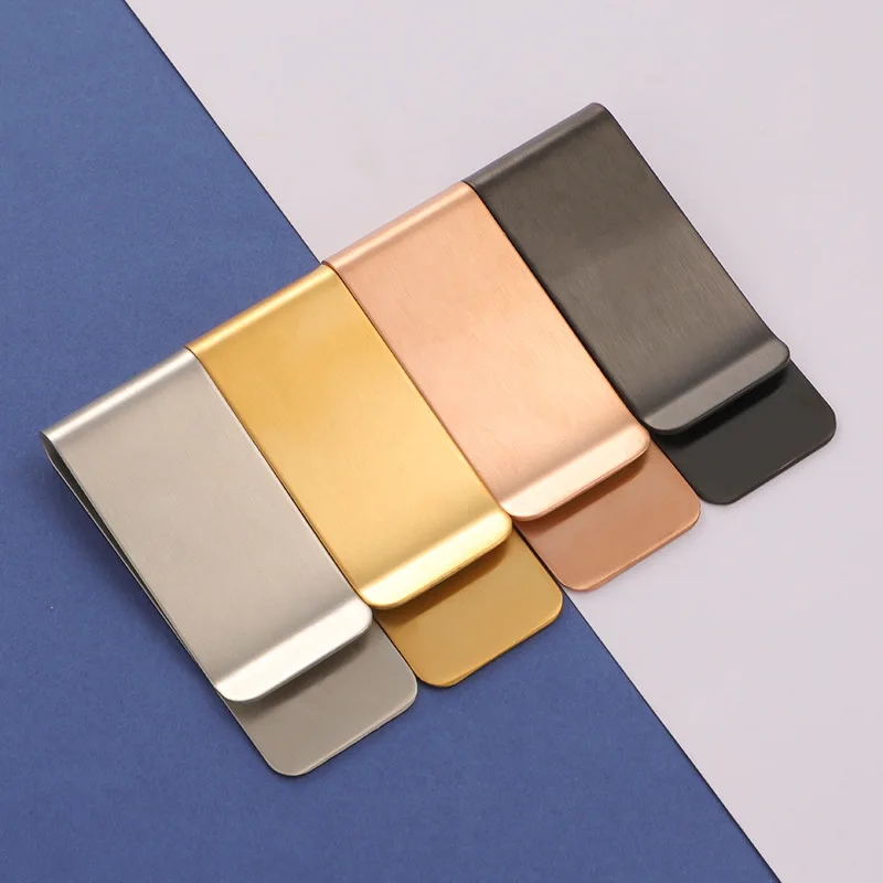 Wholesale Stainless Steel Money Clip Bank Card Wallet Decoration Men Accessories Metal Money Clips