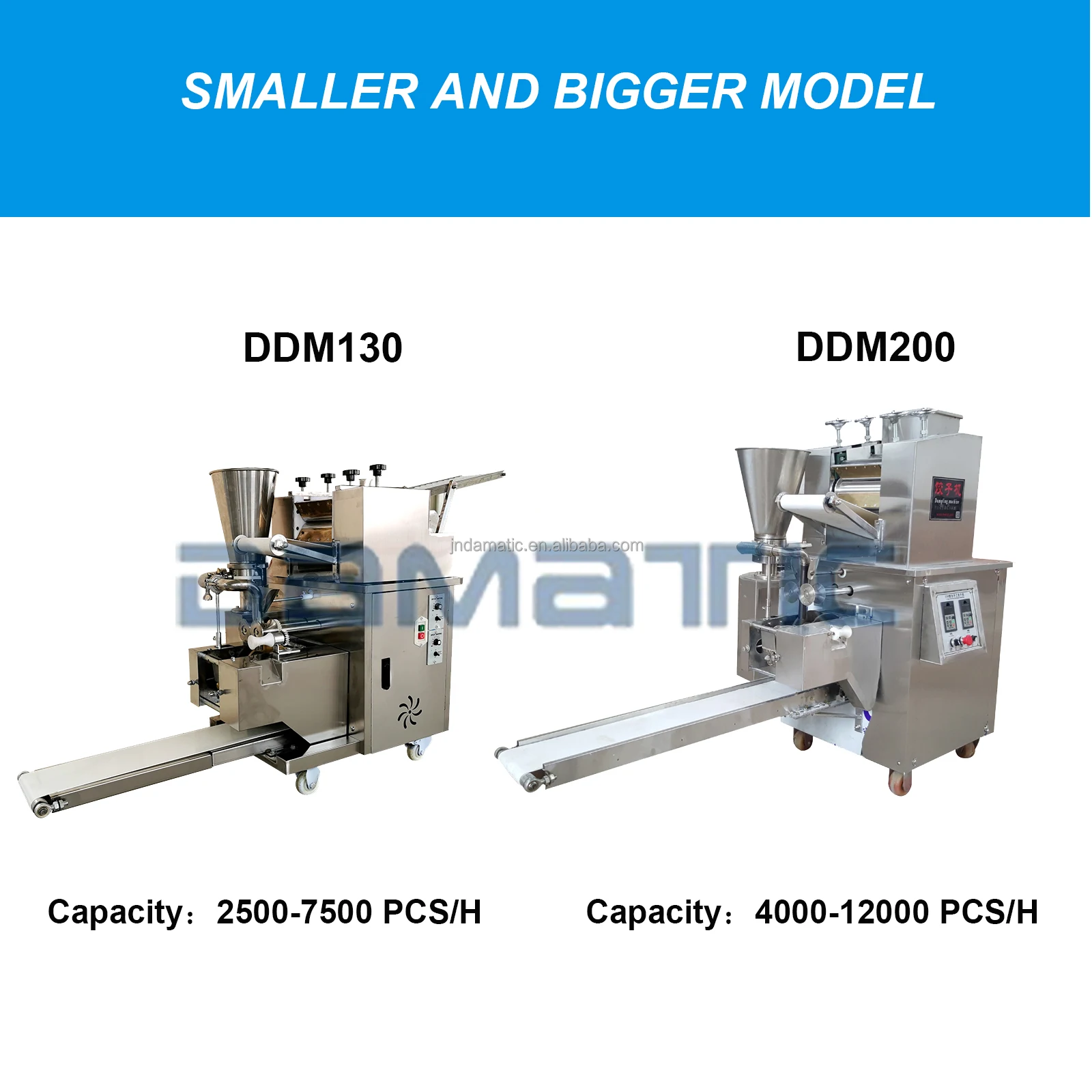DDM 200 Maquinas Para Hacer Empanadas Stainless Steel 304 345 KG 60*30/65*35 MM Easy Operation Silver 12000 PCS/H Kg/h