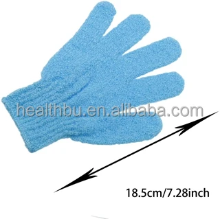 Wholesale Nylon exfoliating body cleaning bath gloves Body Scrubber Shower Exfoliating Bath Gloves