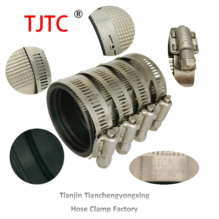 UPC NSF certification 304 Stainless Steel heavy duty  A type No Hub Stainless Steel Quick Coupling