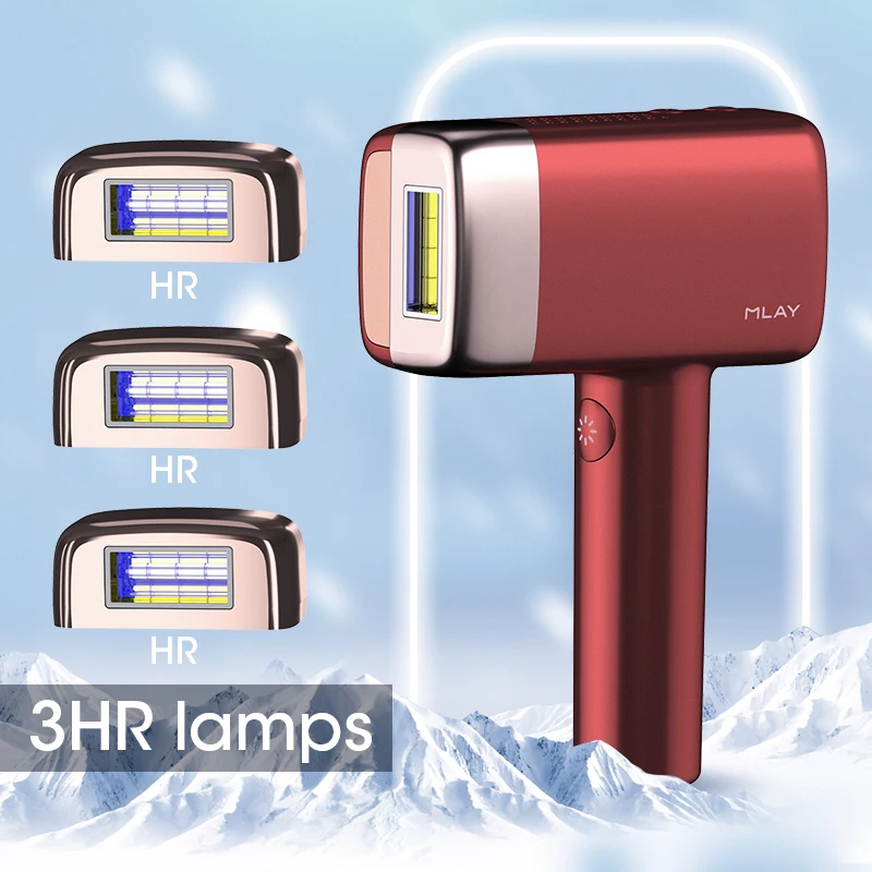 Painless 600000 Flash Ice Ipl Laser Hair Remover Handheld Home IPL Intense Pulsed Light Accept 3.9cm Squared 48W 100V-240V