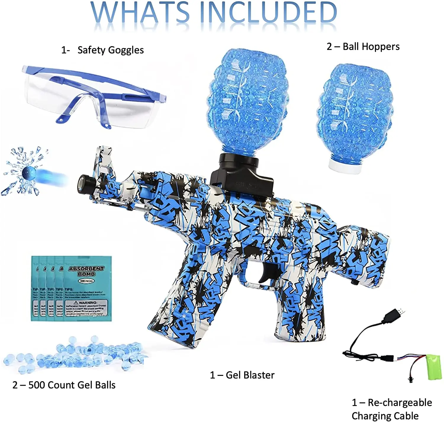 2022 Toy Airsoft Splat gel Ball Gun Blaster Pistol Electric Rifle Outdoor Toy AK47 Water Bead Splat Gun for boys kids