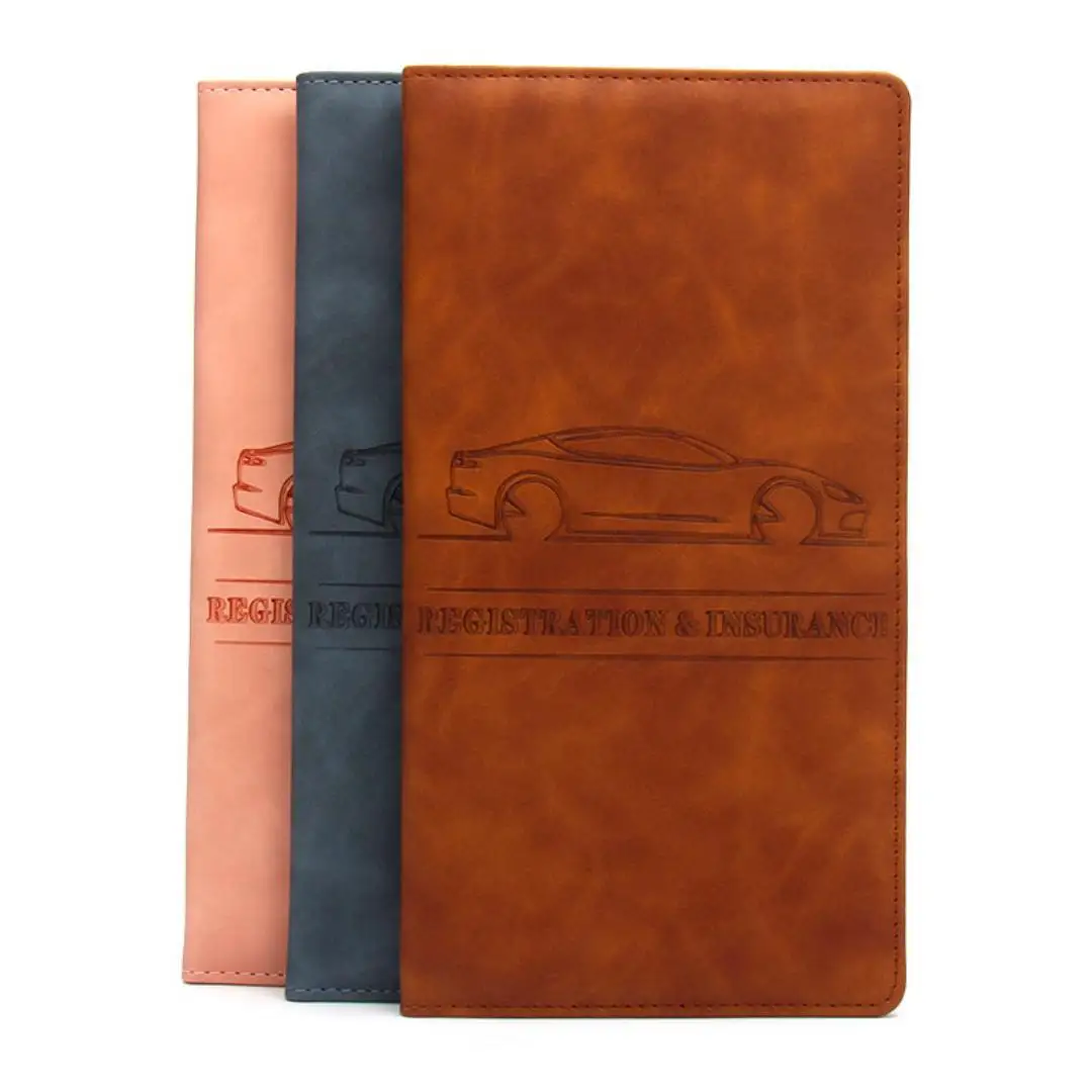 Pu Leather Vehicle Glove Box Organizer Prefect Wallets for Driver License & Documents Car Registration & Insurance Card Holder