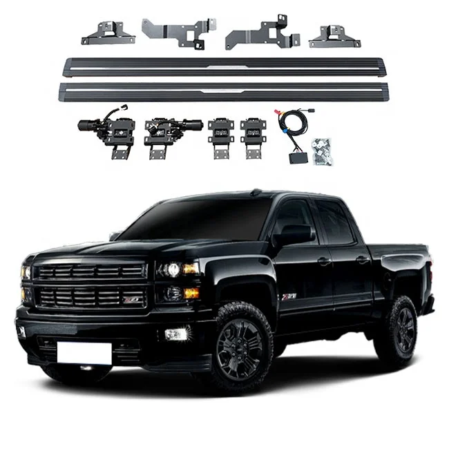 Aluminum alloy auto parts power step running boards For Chevrolet Silverado 1500 crew cab 2015 2018 electric side step