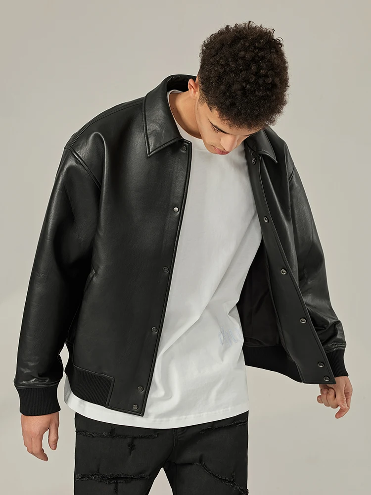 Custom Logo Spring Jackets Unisex Wholesale Fashion Women Pu Leather Jacket