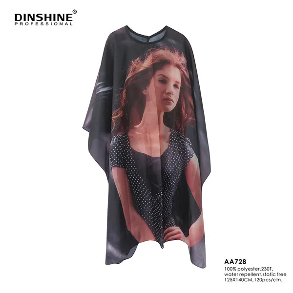 SMETA Sedex Audit 4P factory Capes Super Heroes de coiffeur Cape Hairdresser Printed with Pattern on the Surface