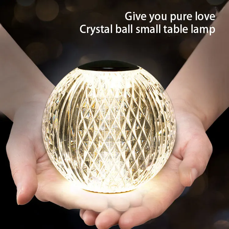 Usb Charging Round Touch Led Night Light Acrylic Dormitory Bedroom Bedside Table Lamp