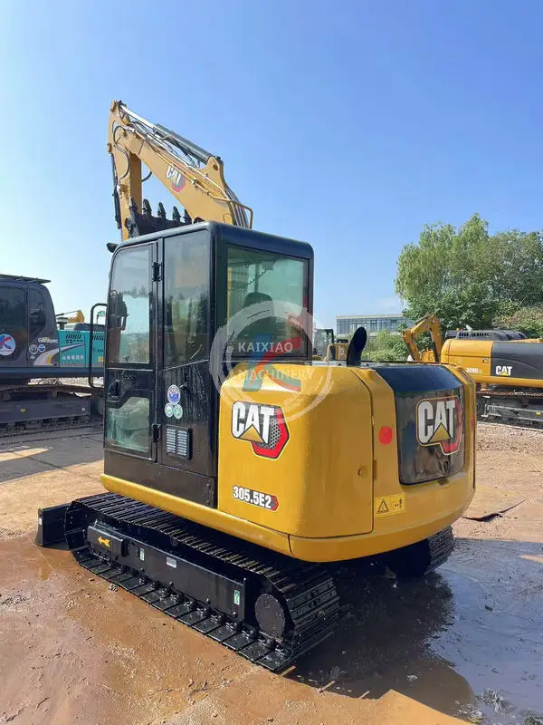 CAT 305.5E used excavator second hand excavator 5.5 ton in stock crawler digger hydraulic machine cheap  Low price