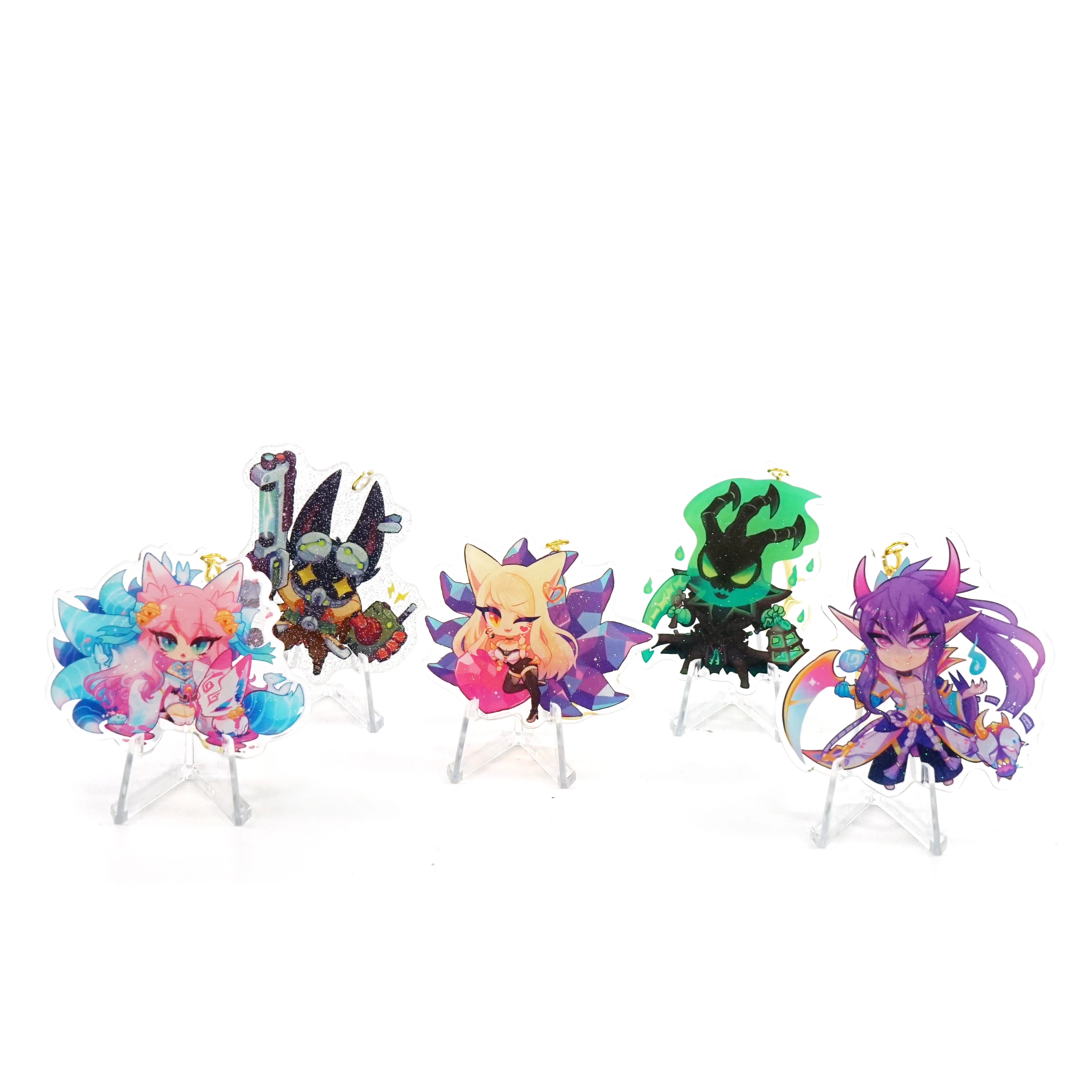 Personalized High Quality Custom Logo Epoxy Bulk Gift Souvenir Acrylic Keychains