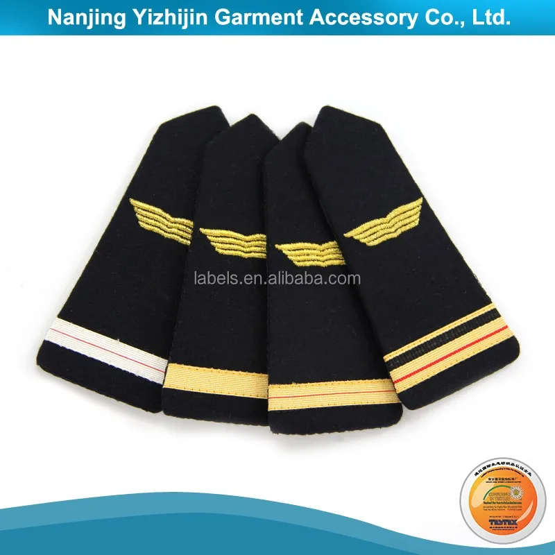 custom embroidery  Pilot epaulette aircraft engineers