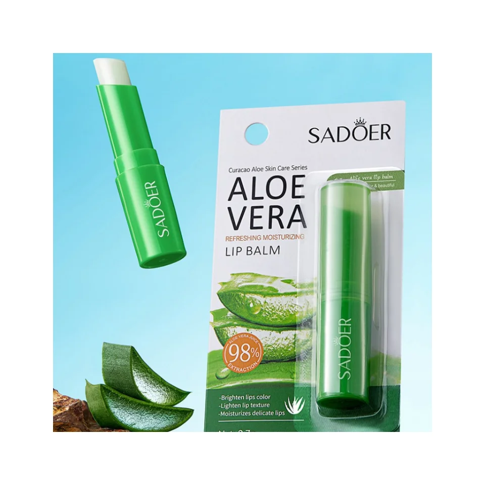 New Vitamin C Aloe Moisturizing Nourishing Hydrating Lip Balm For Women Anti-Drying Repair Lip