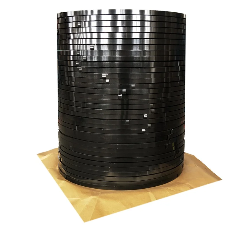 Small coil Blued Tempered and Color Painted waxed Ribbon wound Steel Strapping metal strap tape for Manual Packing