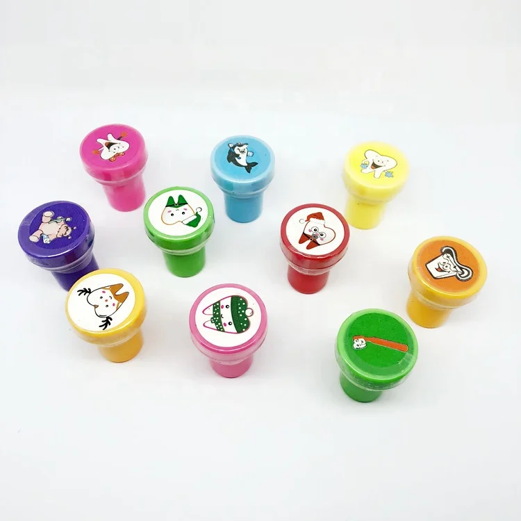 Plastic Dental Ink Stamp Set Teeth Style Stamps For Christmas Gift
