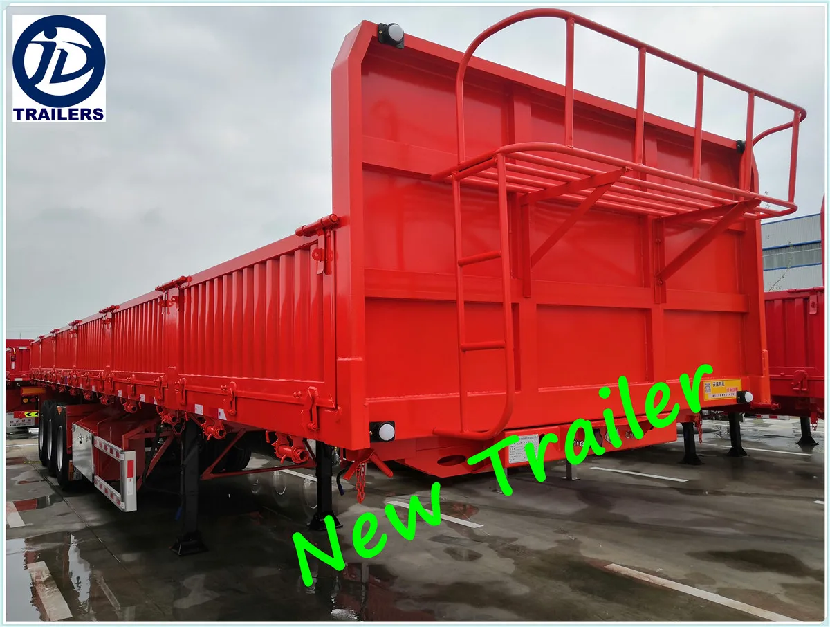  OYJD Trailers new standard 40ft flatbed trailer sidewall with locks truck use glass rubber material transport for