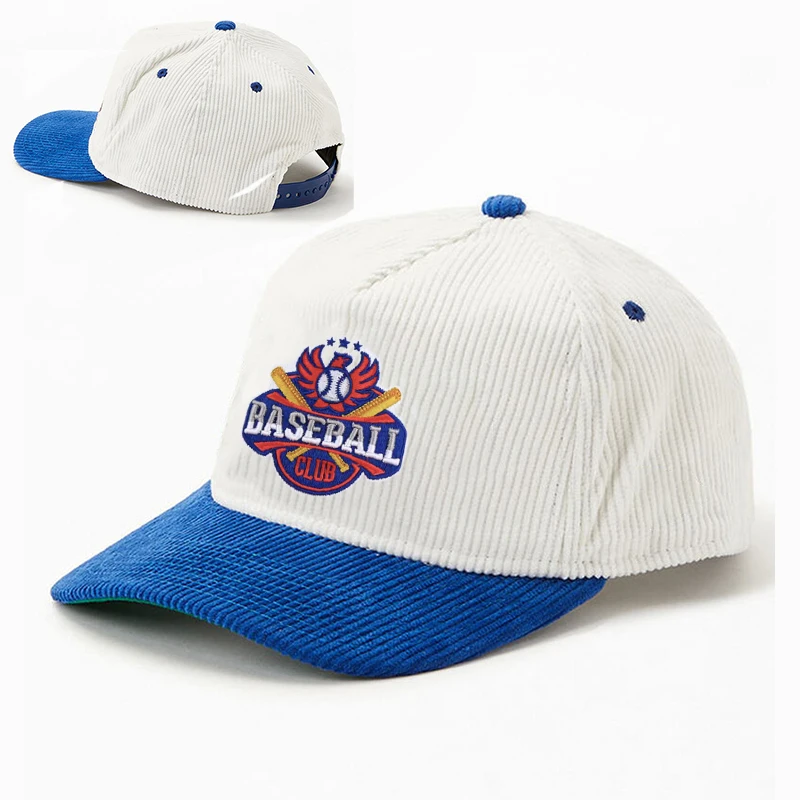 Вельветовая шляпа с 5 панелями