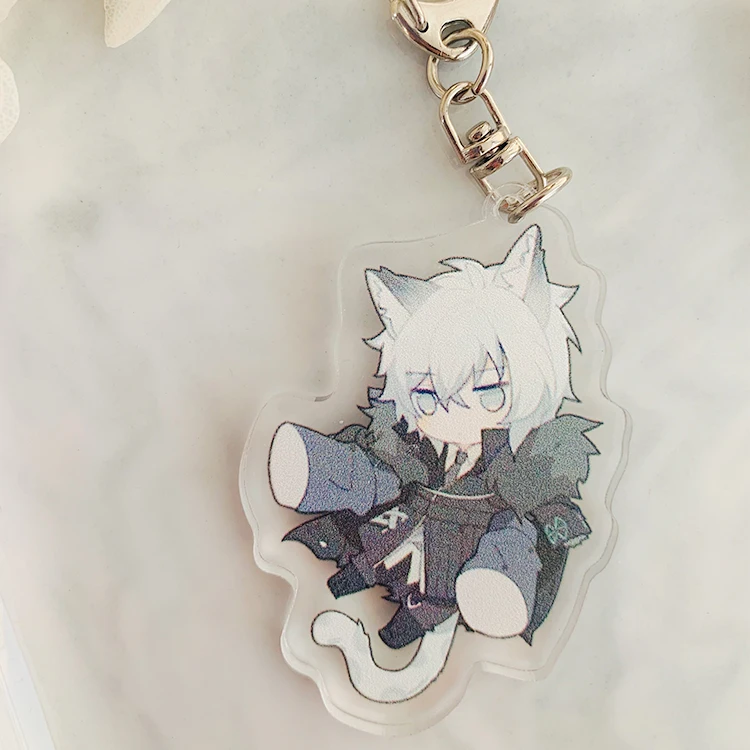 Wholesale Factory Made Anime Charms Transparent Plastic Custom Design Cute Design Mini Acrylic keychain