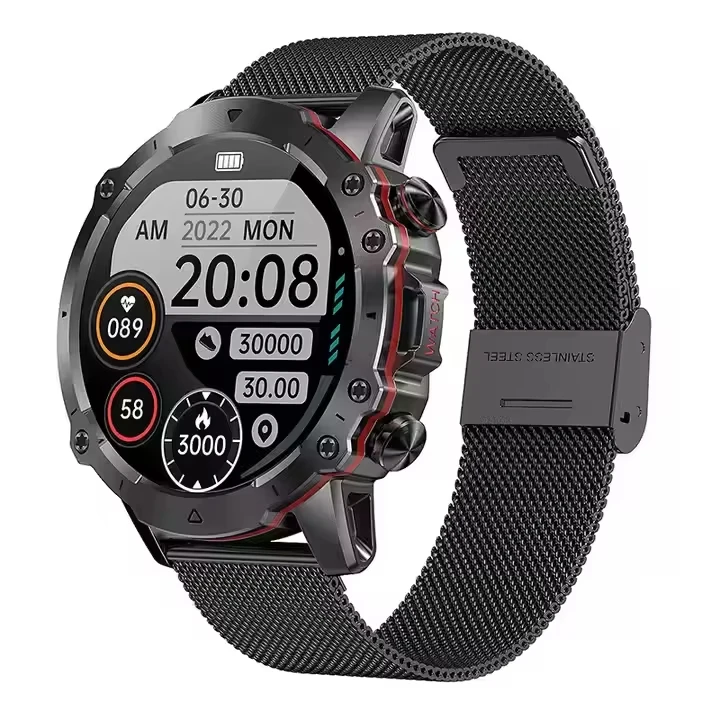 AK56 1.43 inch AMOLED GPS Waterproof Touch Fitness Tracker Smart Sports Watch Smartwatch Digital Watch