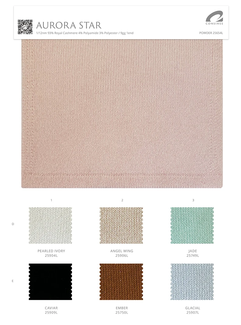 High Quality 7 Colors Stock Color Customized 93 Royal Cashmere 4 Polyamide 3 Polyester Luxury Cashmere Yarn