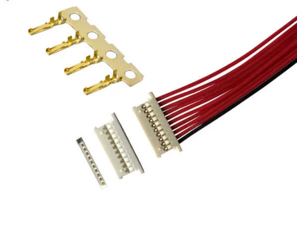 Factory Custom 10Pin ultra-thin 1.25mm gold-plated terminal cable Battery cable Aviation harness