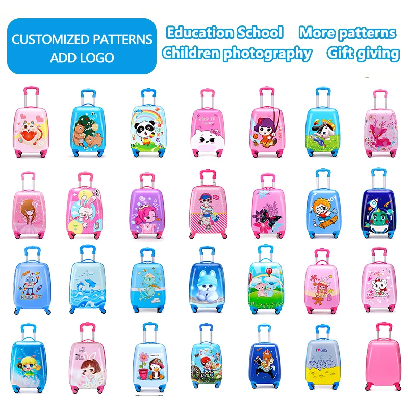 Twinkle Cute Small Suitcase Lazy Trolley Bag Wheels ABS+PC Kids School Luggage travel trolley suitcase sets For Children Case