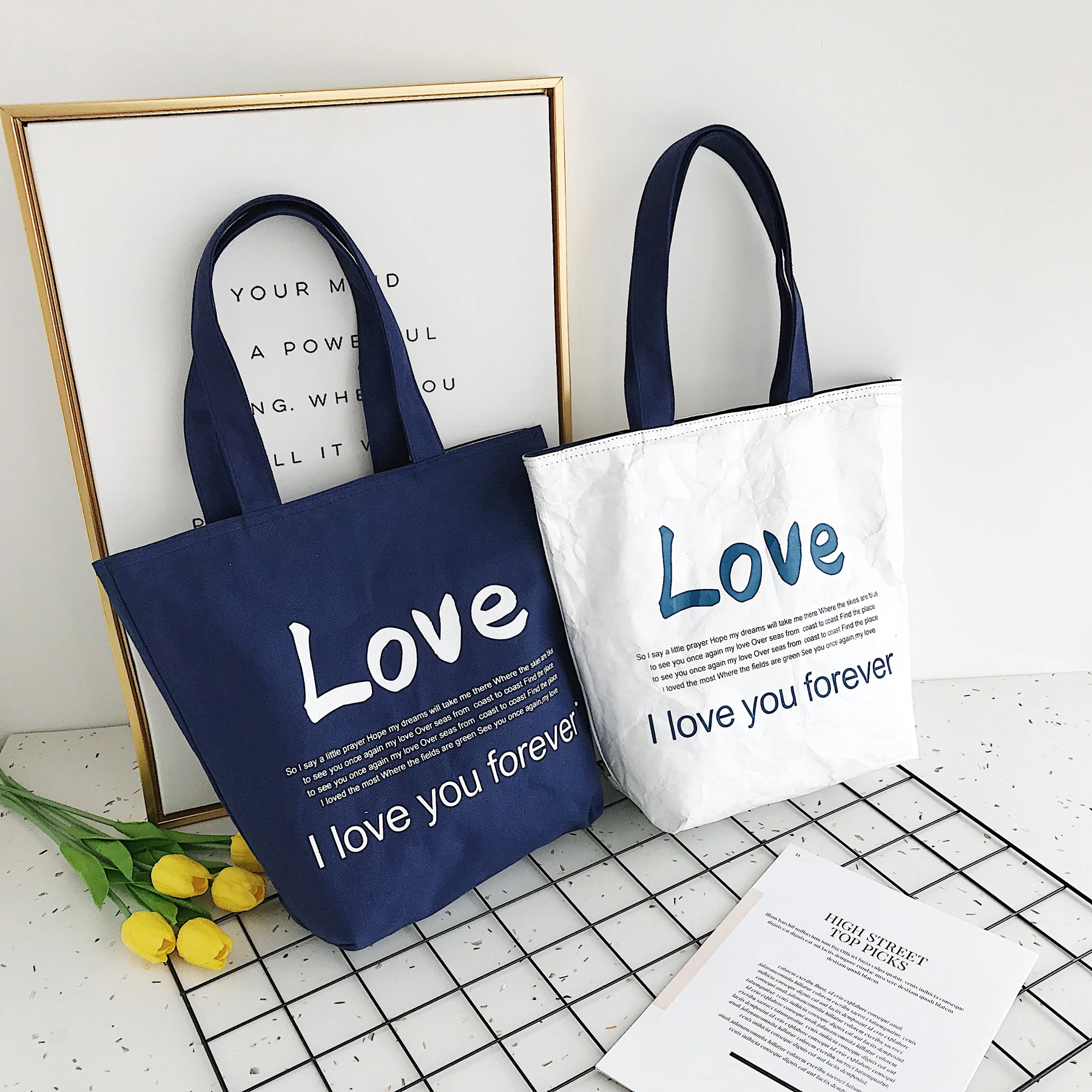 G03 Hot sale eco friendly durable custom waterproof logo printed shoulder paper pouch tyvek tote bag