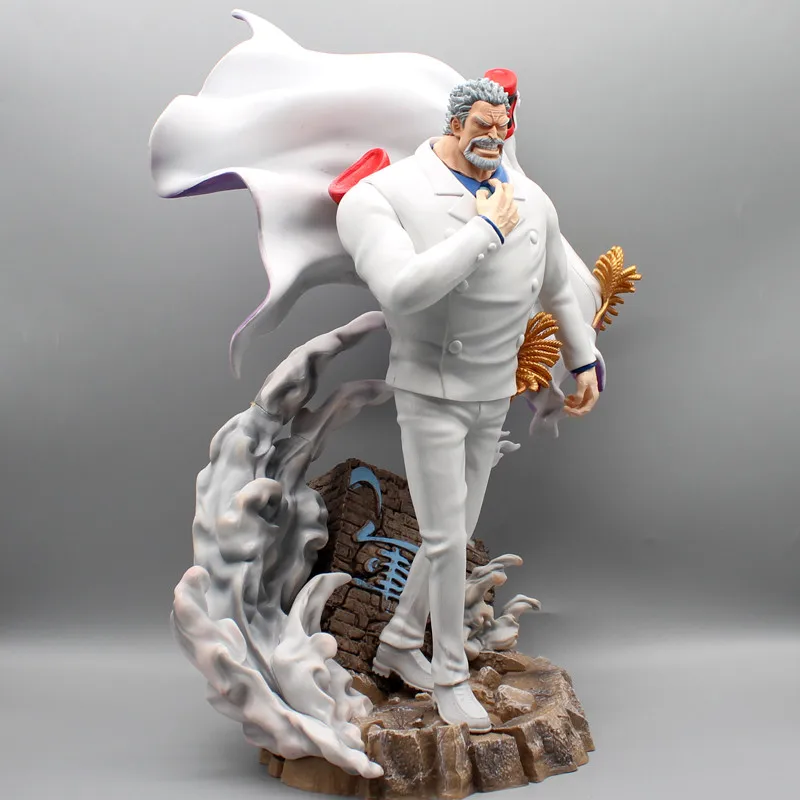 XM 43CM Gk Monkey D Garp Three Heads Collectible Figuras Anime one pieced Figure Doll Toys Model toys