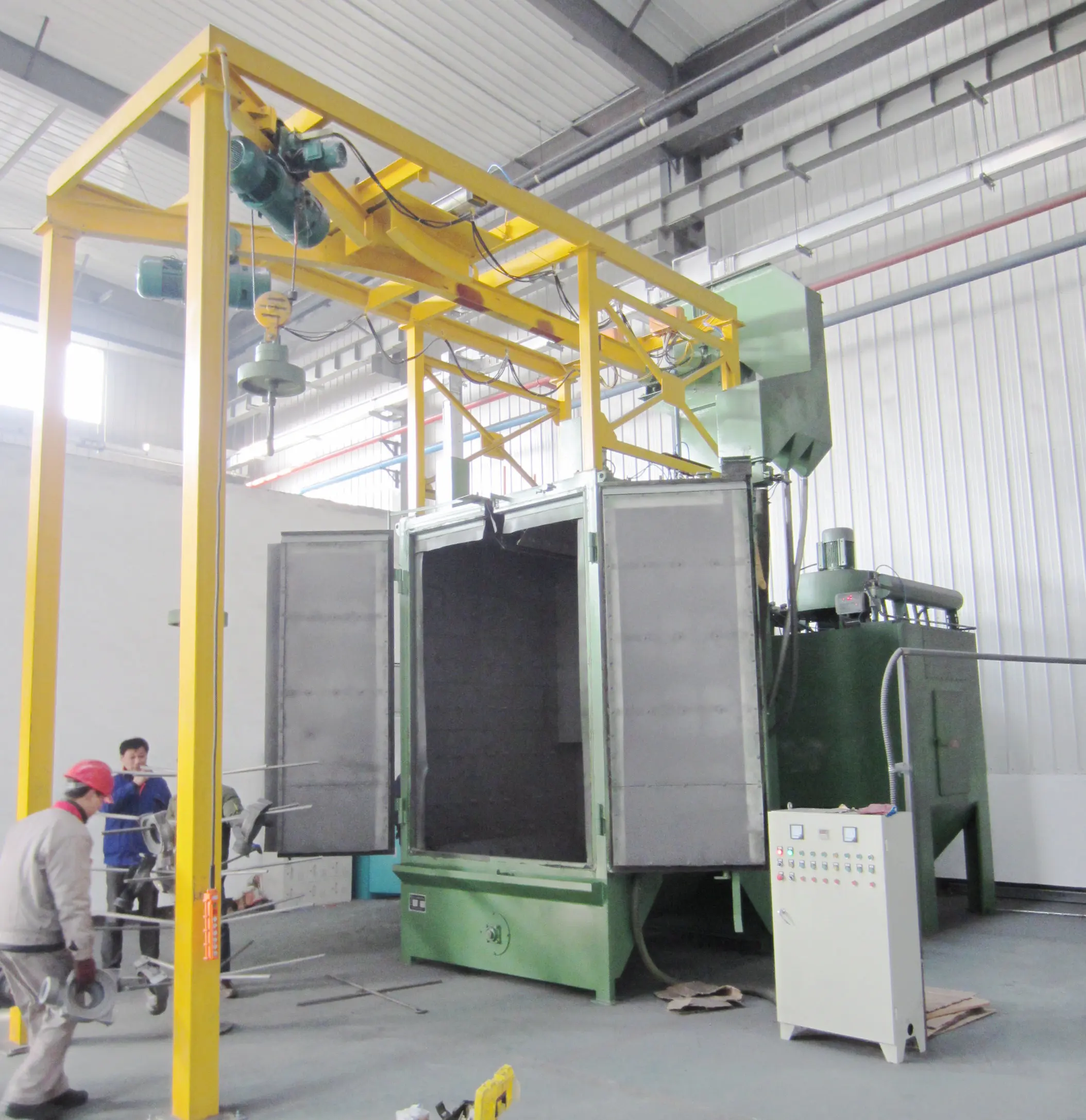 Industrial used machine Hook Type Shot Blasting Machine, Cleaning Sandblaster Abrator Abrator