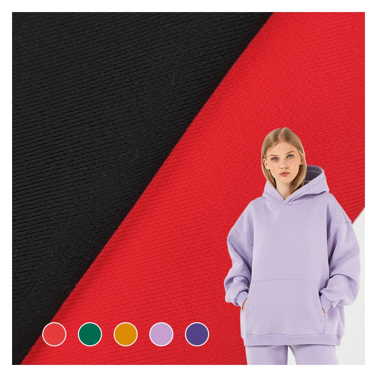 Buy Fleece Online Hot Sale Solid CVC Fleece Fabric, Super Soft Polyester/Cotton Material Fleece Fabric/