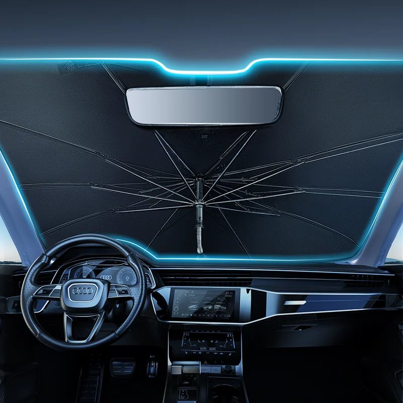 Widely applicable promotional universal car glass sunshade for SUV vehicle