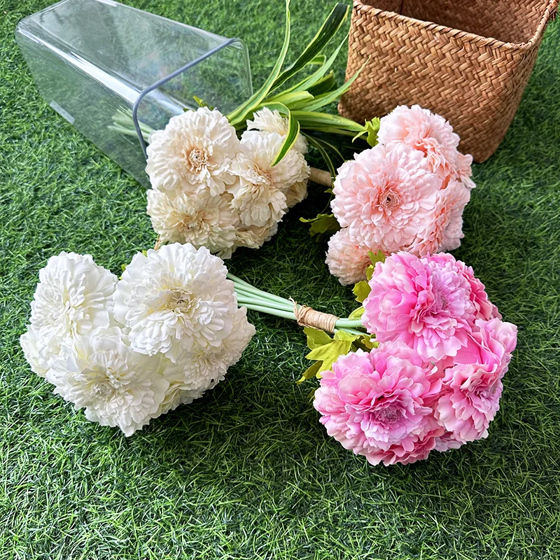 Home wedding artificial flower decoration meisheng 6 head holding marigold