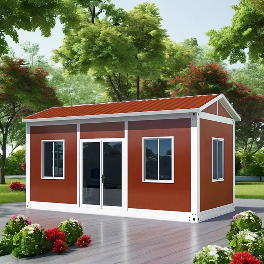 Chinese style courtyard house prefabricated container house residential mobile container house office