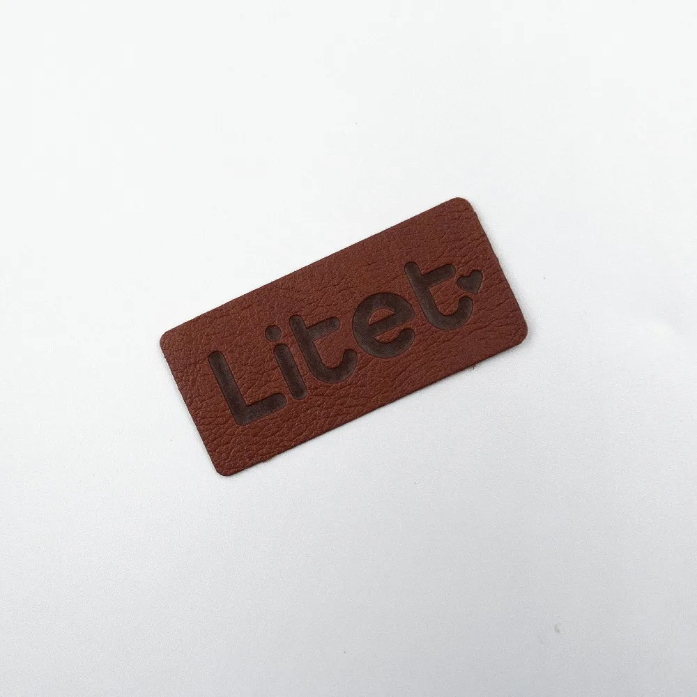 Custom Jeans Clothing Labels Manufacturer Custom 3D Clothes Laser Logo Embossed Real Genuine Leather Iron on Patches for Hats
