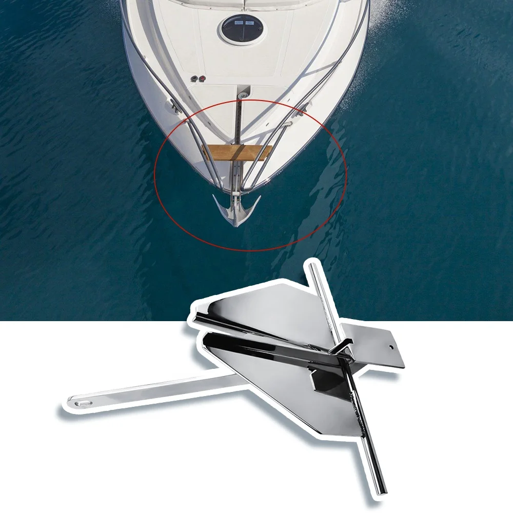 Shanghang 304 Stainless Steel Boat Anchor Mirror Polished Anchor Marine Anchor Craft