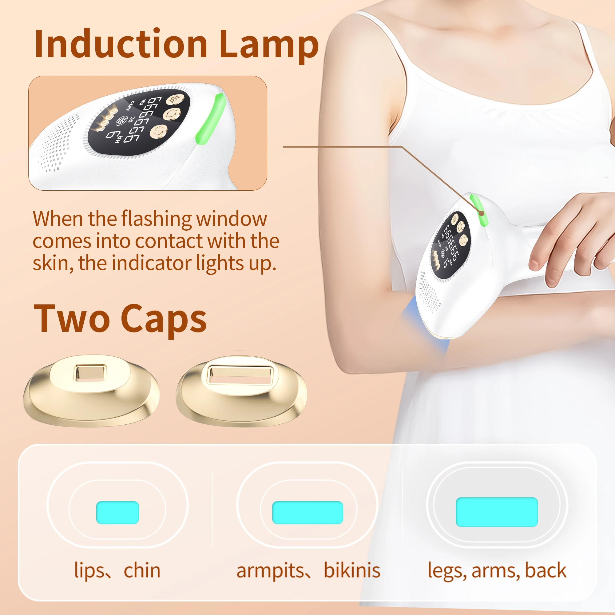 Portable Home Use Body Facial Painless Permanent Ipl Laser Hair Removal Machine For Women Man Handset Electric Epilator