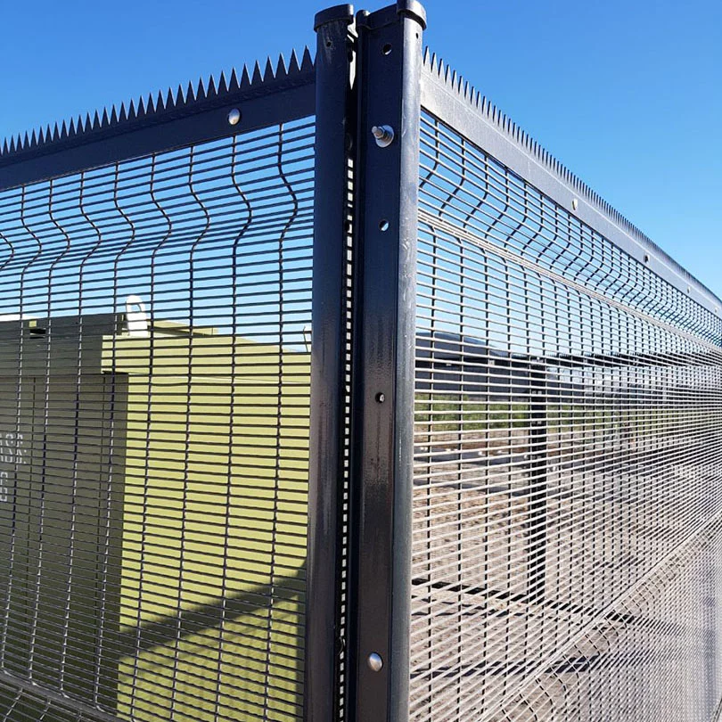 High security powder coated 358 anti climb razor wire mesh fence spikes