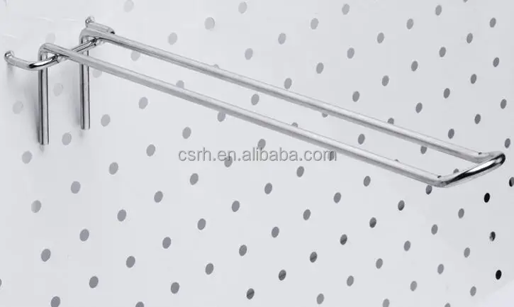 Supermarket Hanging Pegboard Hooks U Shape Four Wires Display Hanger Hook