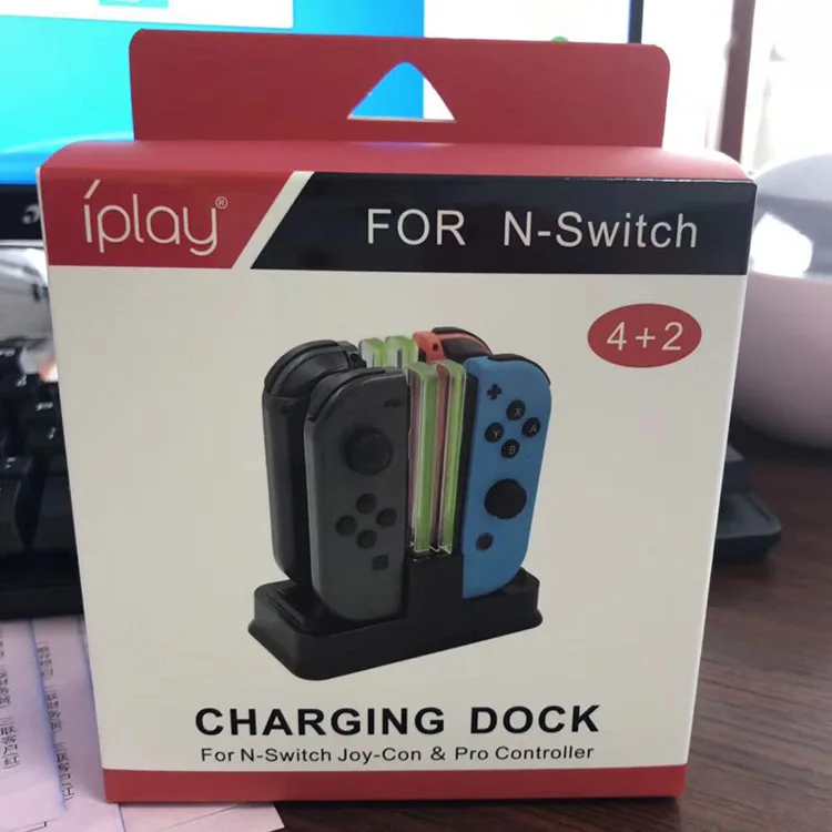 HBS-115 Colorful Four-charger For Switch Pro Controller Charging Dock NS Charger Station Base