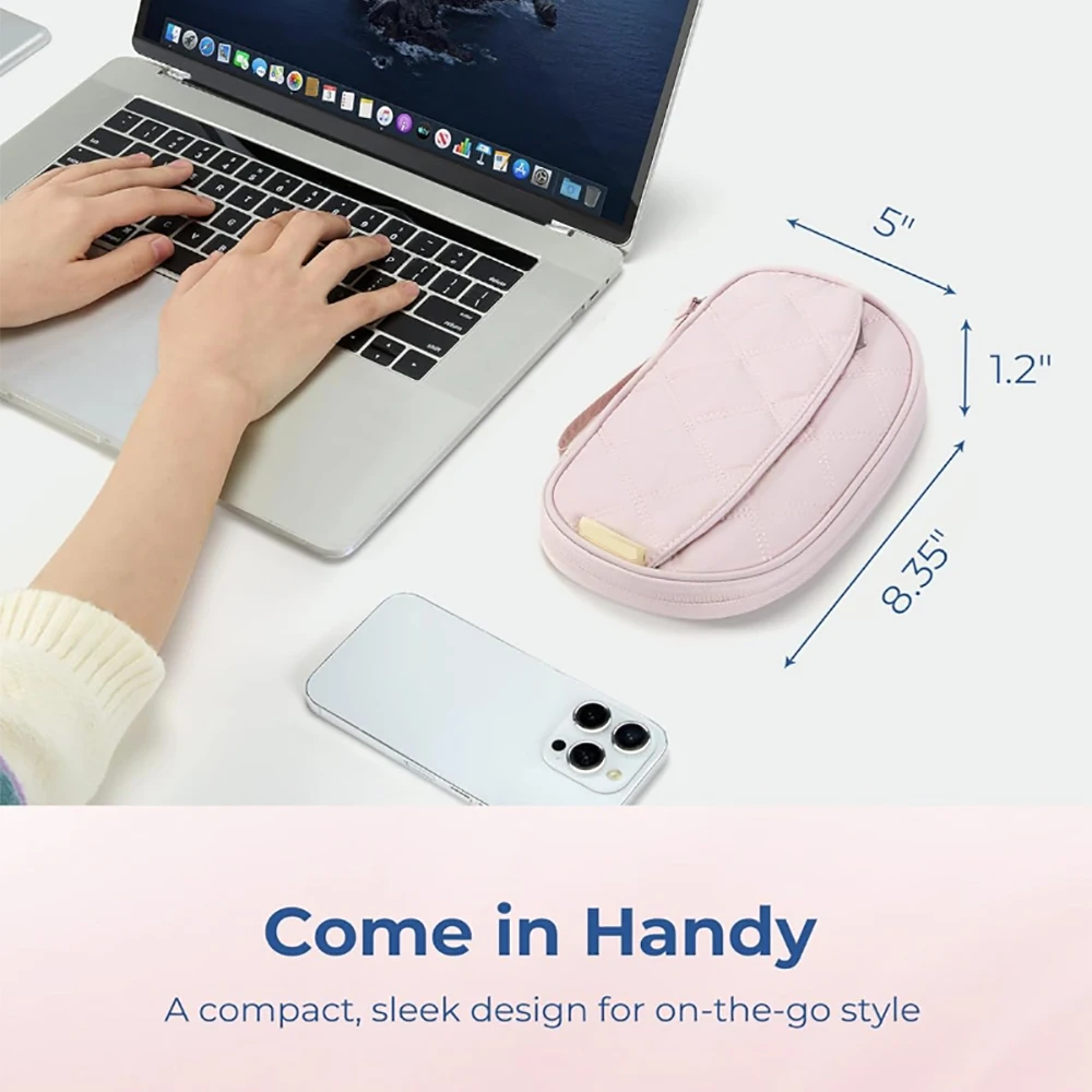 Waterproof Zipper Small Travel Luggage Bag Laptop Cords Accessories Storage Bags Custom Logo for Girl Women Christmas Gift