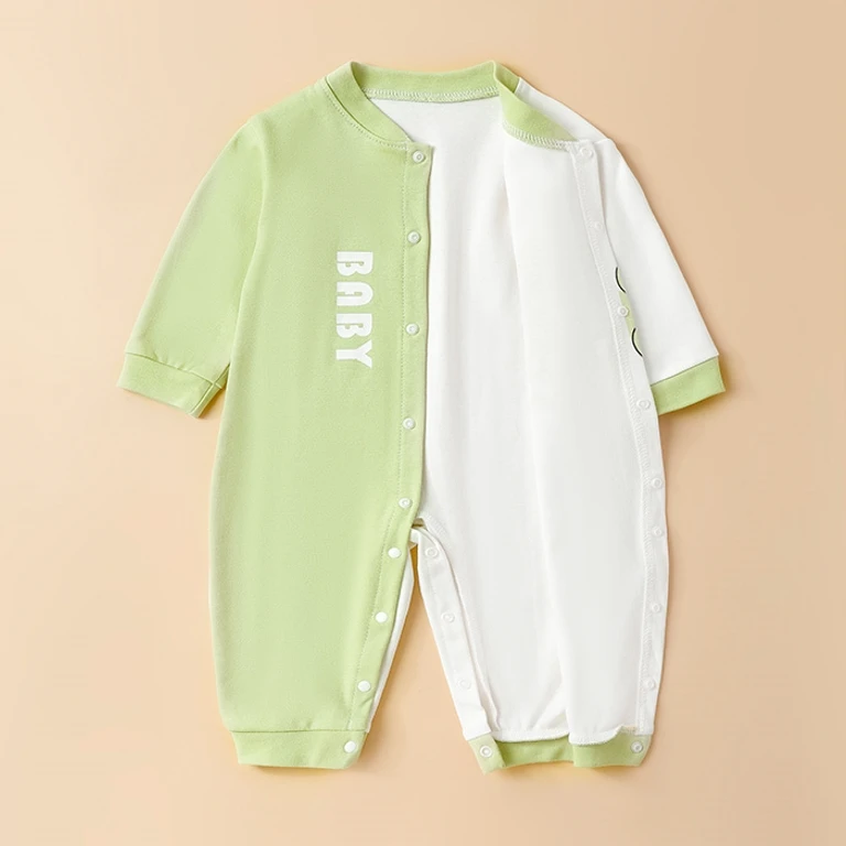 Adorable Cotton Knitted Romper for Easter Babies Cute Purple Bunny Print Sizes 12 & 18 Months