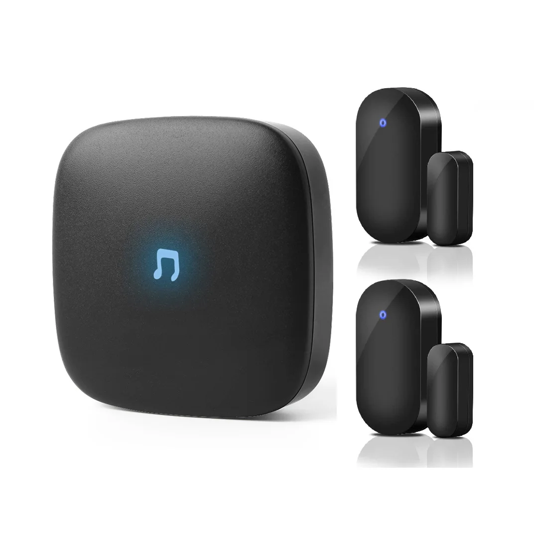 Wireless Door Window Sensor Chime Magnetic Door Contact with Wireless Door Bell for Home Store