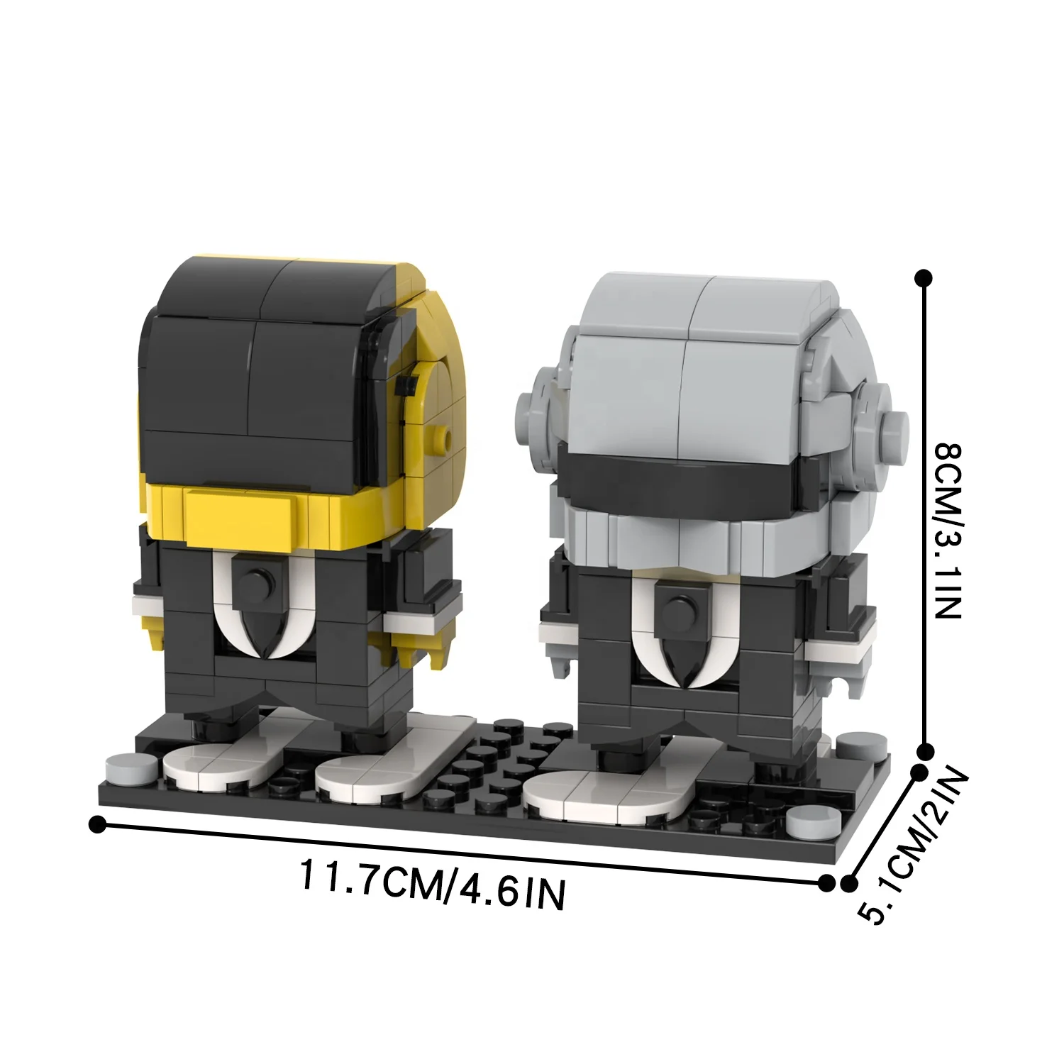 260 шт. аниме MOC7109 Daft Punk кирпичи французская электронная музыка сборка модели строительные блоки пластиковые игрушки для детей