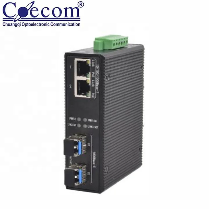 
ROHS 100M Fiber Converter LC Fiber to Lan Converter SFP Single Mode 2 Port Optical Fiber Converter 20km 