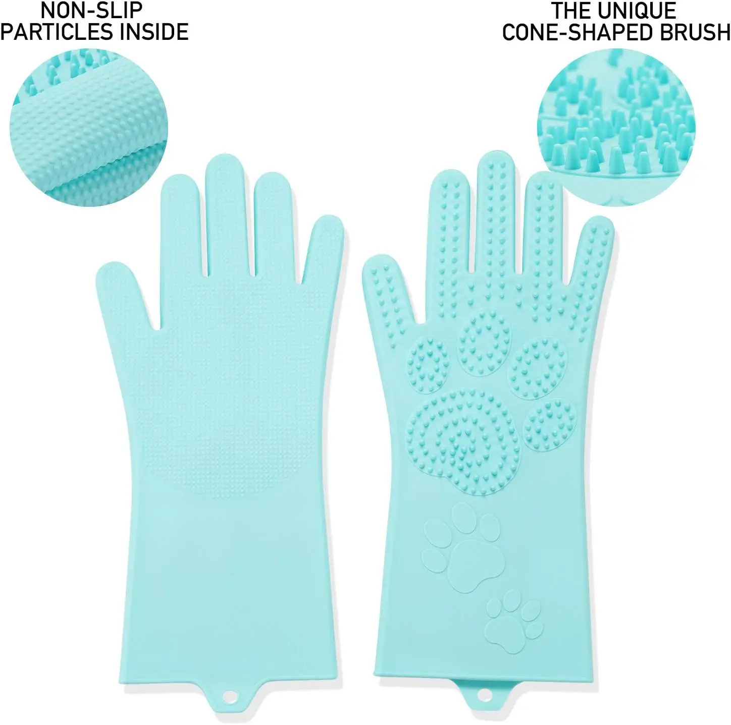 Upgrade Gentle Pet Grooming Magic Gloves Dog Cat Bathing Shampoo Brush Gloves Pet Glove for Bathing