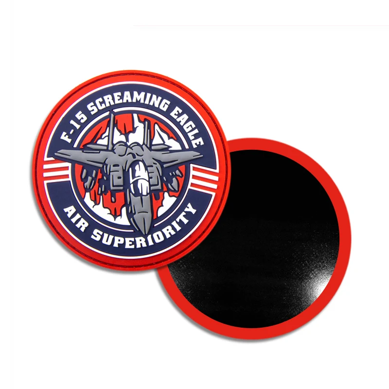 Wholesale Pattern Cute Puppy Bulldog Insignia Rubber Badge Kids Gift Muilty Color Round Refrigerator Magnet